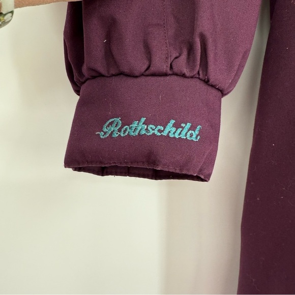 Rothschild Girls Size 7 Coat Jacket longline Hooded Dark Purple faux fur lined - Picture 7 of 8